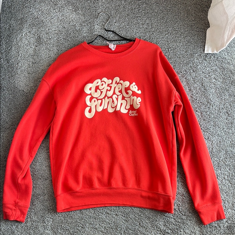 Red Coffee & Sunshine Graphic Sweatshirt